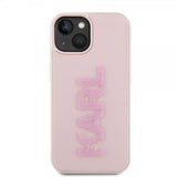 Karl Lagerfeld iPhone 15 Skal 3D Rubber Karl Rosa