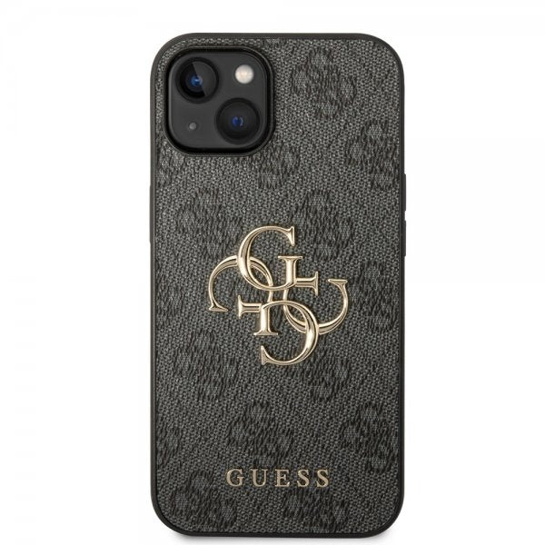 Guess iPhone 15 Skal 4G Logo Grå