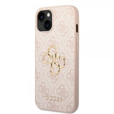 Guess iPhone 15 Skal 4G Logo Rosa