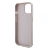 Guess iPhone 15 Skal 4G Metal Triangle Strass Rosa