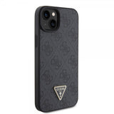 Guess iPhone 15 Skal 4G Metal Triangle Strass Svart