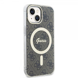 Guess iPhone 15 Skal 4G Pattern MagSafe Brun