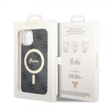 Guess iPhone 15 Skal 4G Pattern MagSafe Svart