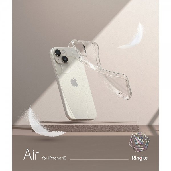 Ringke iPhone 15 Skal Air Glitter Clear