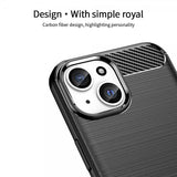 Mofi iPhone 15 Skal Borstad Kolfibertextur Svart