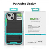 Mofi iPhone 15 Skal Borstad Kolfibertextur Svart