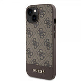 Guess iPhone 15 Skal Bottom Stripe MagSafe Brun