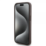 Guess iPhone 15 Skal Bottom Stripe MagSafe Brun
