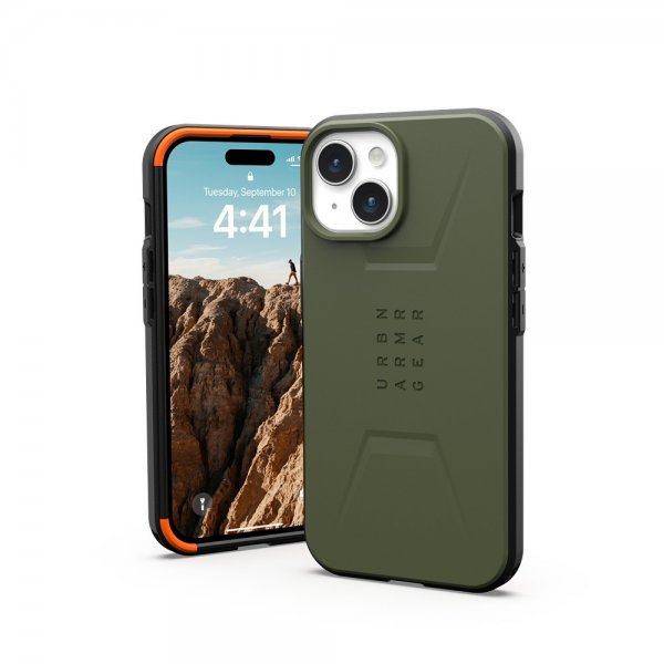 Urban Armor Gear (UAG) iPhone 15 Skal Civilian MagSafe Olive Drab