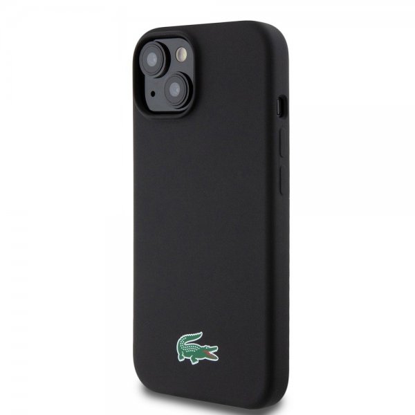 Lacoste iPhone 15 Skal Croc Logo MagSafe Svart