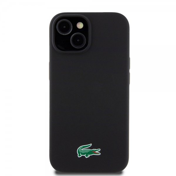 Lacoste iPhone 15 Skal Croc Logo MagSafe Svart