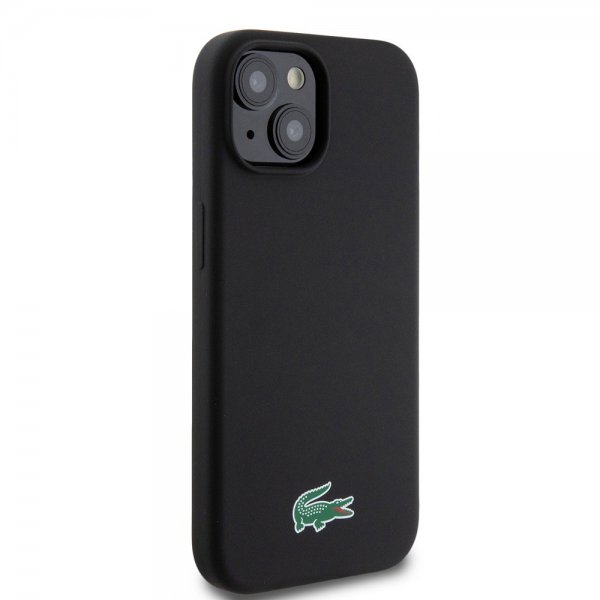 Lacoste iPhone 15 Skal Croc Logo MagSafe Svart