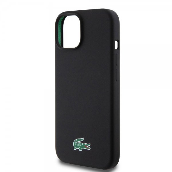 Lacoste iPhone 15 Skal Croc Logo MagSafe Svart