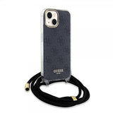Guess iPhone 15 Skal Crossbody Cord Svart