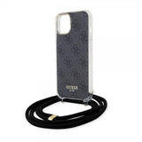 Guess iPhone 15 Skal Crossbody Cord Svart