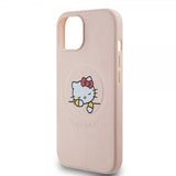 Hello Kitty iPhone 15 Skal Debossed Logo MagSafe Rosa