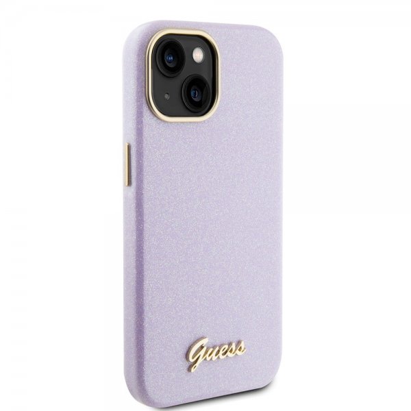 Guess iPhone 15 Skal Full Glitter Wrapped Lilac