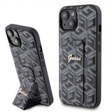 Guess iPhone 15 Skal G Cube Grip Stand Svart