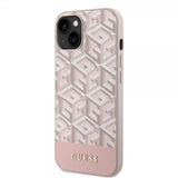 Guess iPhone 15 Skal G Cube MagSafe Rosa