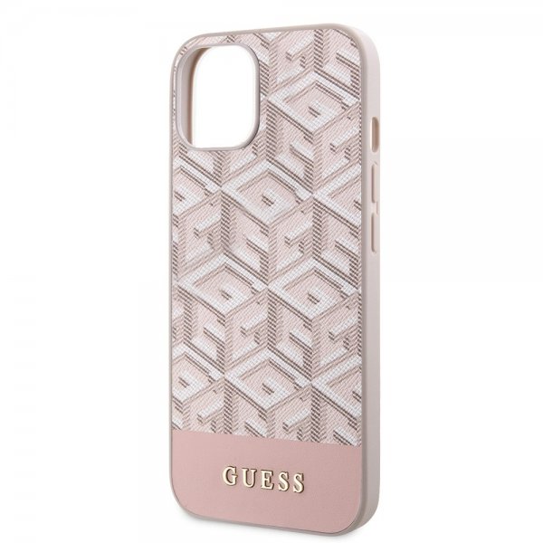 Guess iPhone 15 Skal G Cube MagSafe Rosa