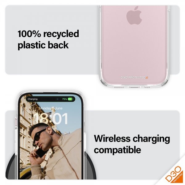 PanzerGlass iPhone 13/14/15 Skal HardCase D3O Transparent