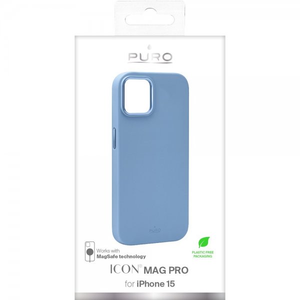 Puro iPhone 15 Skal ICON Mag Pro Blå