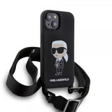 Karl Lagerfeld iPhone 15 Skal Ikonik Crossbody Svart