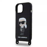 Karl Lagerfeld iPhone 15 Skal Ikonik Crossbody Svart