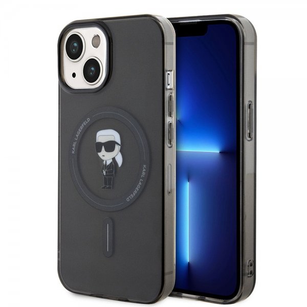 Karl Lagerfeld iPhone 15 Skal Ikonik MagSafe Svart