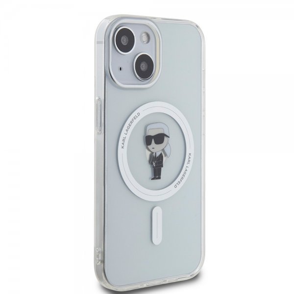 Karl Lagerfeld iPhone 15 Skal Ikonik MagSafe Transparent