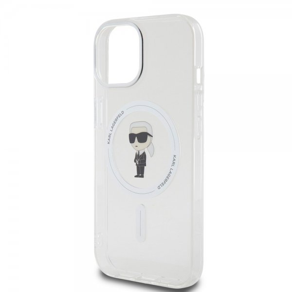 Karl Lagerfeld iPhone 15 Skal Ikonik MagSafe Transparent