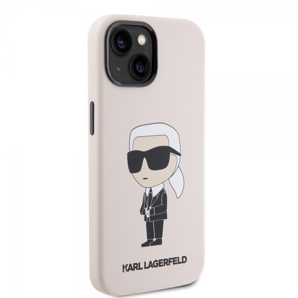 Karl Lagerfeld iPhone 15 Skal Ikonik NFT Rosa