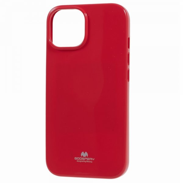 Mercury iPhone 15 Skal Jelly Glitter Magenta