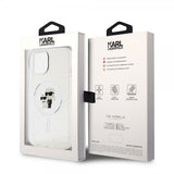 Karl Lagerfeld iPhone 15 Skal Karl & Choupette Glitter MagSafe Transparent