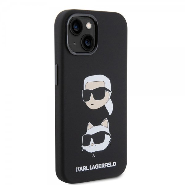 Karl Lagerfeld iPhone 15 Skal Karl & Choupette Svart