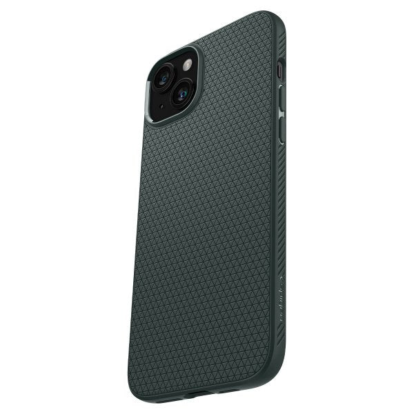 Spigen iPhone 15 Skal Liquid Air Abyss Green