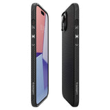 Spigen iPhone 15 Skal Liquid Air Matte Black
