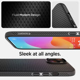 Spigen iPhone 15 Skal Liquid Air Matte Black