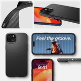 Spigen iPhone 15 Skal Liquid Air Matte Black