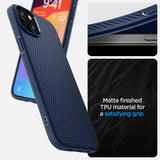 Spigen iPhone 15 Skal Liquid Air Navy Blue