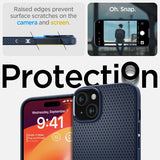 Spigen iPhone 15 Skal Liquid Air Navy Blue