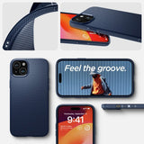 Spigen iPhone 15 Skal Liquid Air Navy Blue
