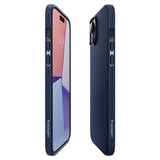Spigen iPhone 15 Skal Liquid Air Navy Blue