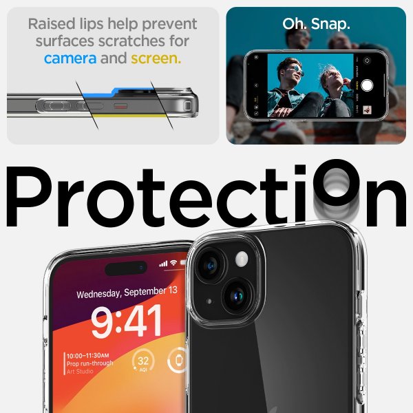 Spigen iPhone 15 Skal Liquid Crystal Crystal Clear