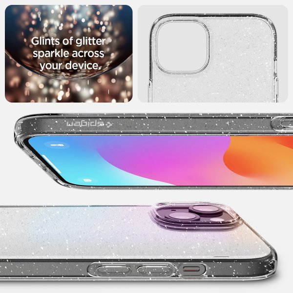 Spigen iPhone 15 Skal Liquid Crystal Glitter Crystal Quartz