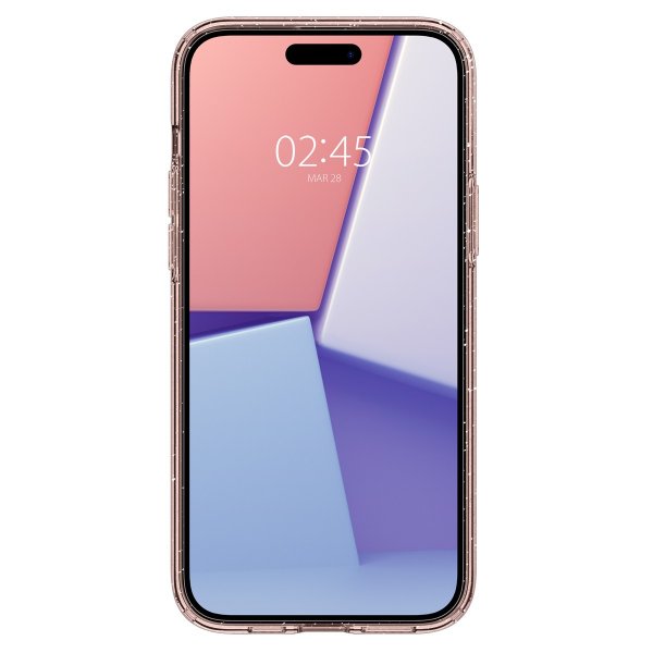 Spigen iPhone 15 Skal Liquid Crystal Glitter Rose Quartz
