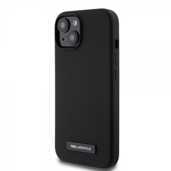 Karl Lagerfeld iPhone 15 Skal Liquid Silicone MagSafe Svart