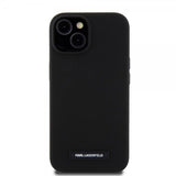 Karl Lagerfeld iPhone 15 Skal Liquid Silicone MagSafe Svart