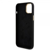 Guess iPhone 15 Skal Liquid Silicone Metal Logo Svart