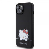 Hello Kitty iPhone 15 Skal Liquid Silicone Svart